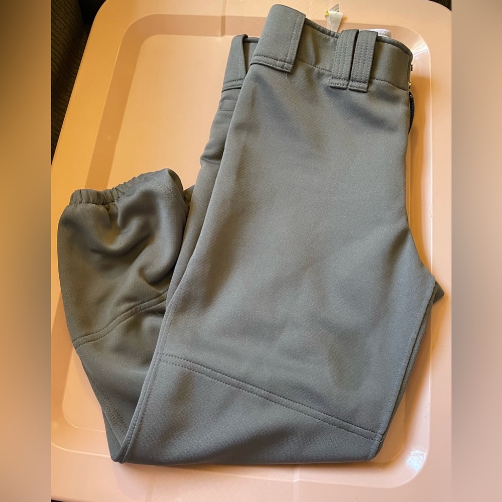 Mizuno Softball Pants Womens Size Small Gray With Belt Loops - Picture 2 of 9